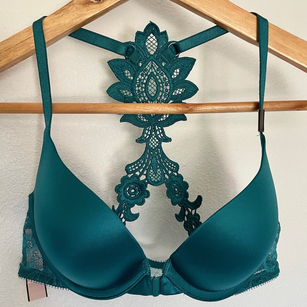 VICTORIAS SECRET TEAL VERY SEXY LACE RACERBACK